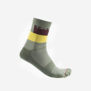 Calcetines Castelli BLOCCO 15 Hombre Verde | 1849-HSTYQ