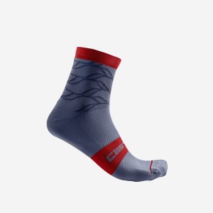 Calcetines Castelli CLIMBER'S 3.0 12 CM Mujer Azules | 4379-OATQL