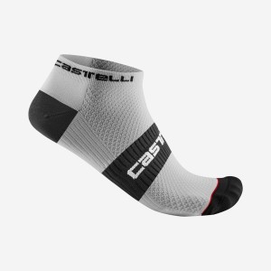 Calcetines Castelli LOWBOY 2 Hombre Blancas Negras | 1678-CZDXN