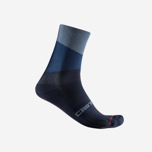 Calcetines Castelli ORIZZONTE 15 Hombre Gris Claro Azules Azules | 0521-HTBZM