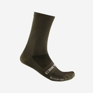 Calcetines Castelli RE-CYCLE THERMAL 18 Hombre Negras | 1509-ZLQYJ