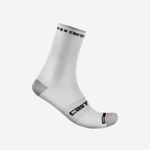 Calcetines Castelli ROSSO CORSA PRO 15 Hombre Blancas | 3801-JLVFX