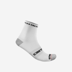 Calcetines Castelli ROSSO CORSA PRO 9 Hombre Blancas | 0915-RYMXO