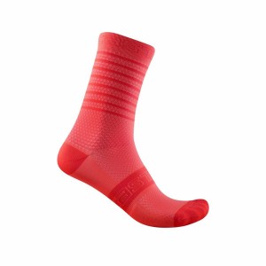 Calcetines Castelli SUPERLEGGERA W 12 Mujer Rosas | 5613-CTASF