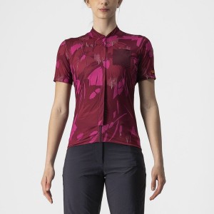 Camiseta Castelli UNLTD SENTIERO Mujer Rojas | 9541-NXYTK