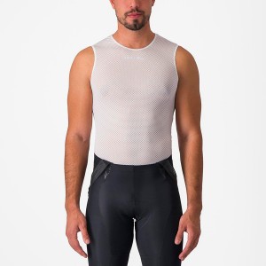 Capa Base Castelli PRO MESH 2.0 SLEEVELESS Hombre Blancas | 4831-ZNSAP