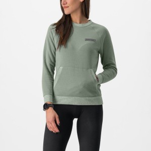 Casual Castelli LOGO W SWEATSHIRT Mujer Verde | 6982-LQFVZ