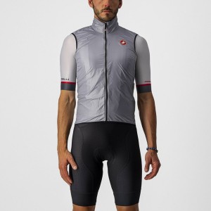 Chaleco Castelli ARIA Hombre Plateadas Gris | 6574-QKJOD