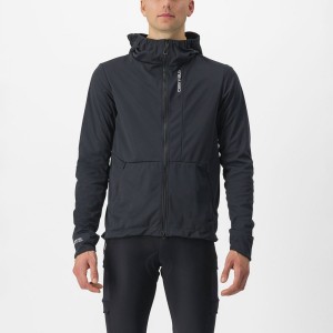 Chompas Castelli TRAIL HOODIE Hombre Negras | 6291-QSOBY