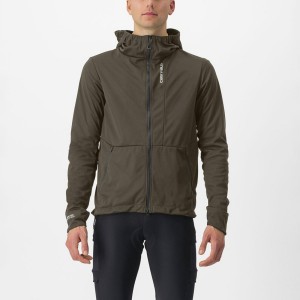 Chompas Castelli TRAIL HOODIE Hombre Verde | 5346-WHOLY