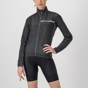 Proteccion Castelli SQUADRA STRETCH W Mujer Negras Gris Oscuro | 0917-TBPWQ