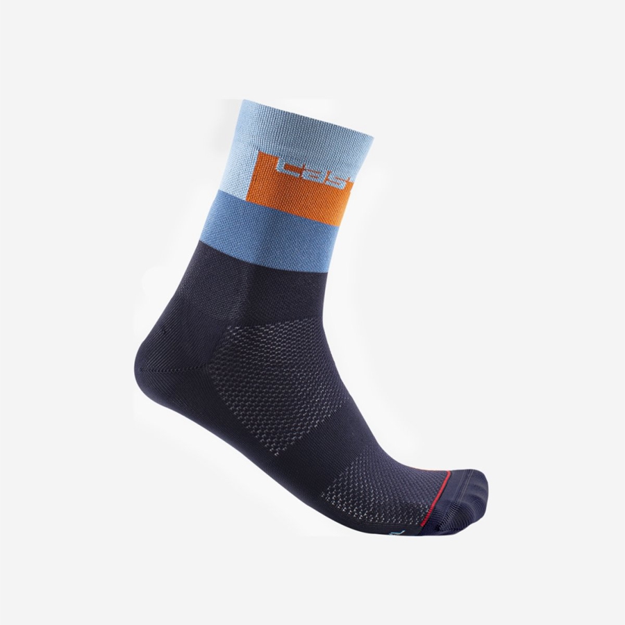 Calcetines Castelli BLOCCO 15 Hombre Azules | 7604-JRNQP