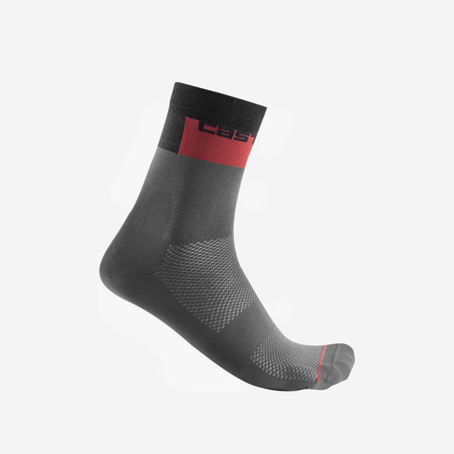 Calcetines Castelli BLOCCO 15 Hombre Gris Oscuro | 2130-NRSWX