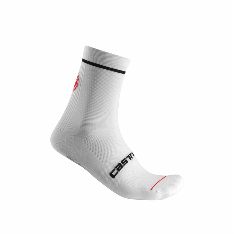 Calcetines Castelli ENTRATA 13 Hombre Blancas | 0719-QJDNL