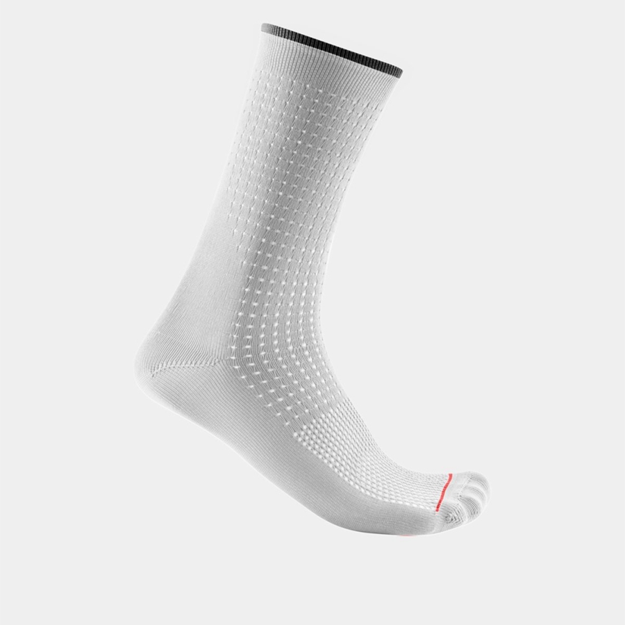 Calcetines Castelli PREMIO 18 Hombre Blancas | 0857-RCEID