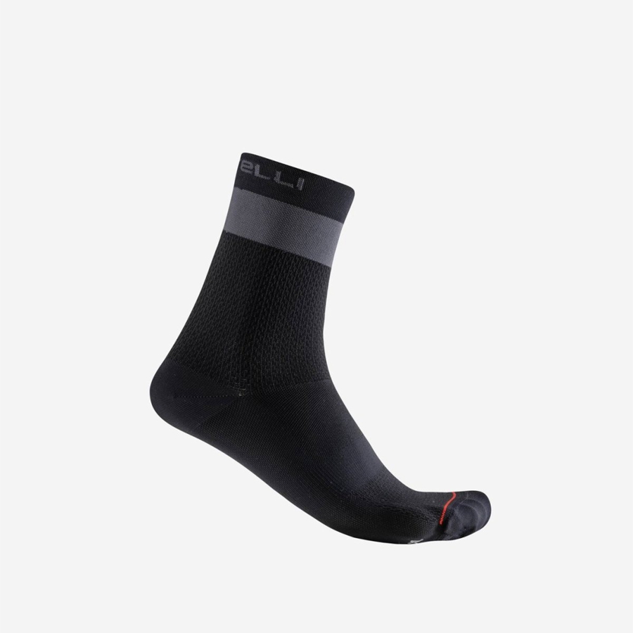 Calcetines Castelli PROLOGO LITE 15 Hombre Negras Gris Oscuro | 6843-BMSHO