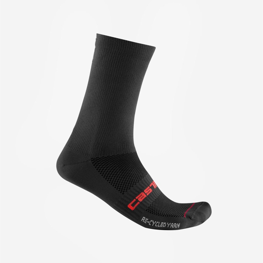 Calcetines Castelli RE-CYCLE THERMAL 18 Hombre Negras | 1945-KPGML