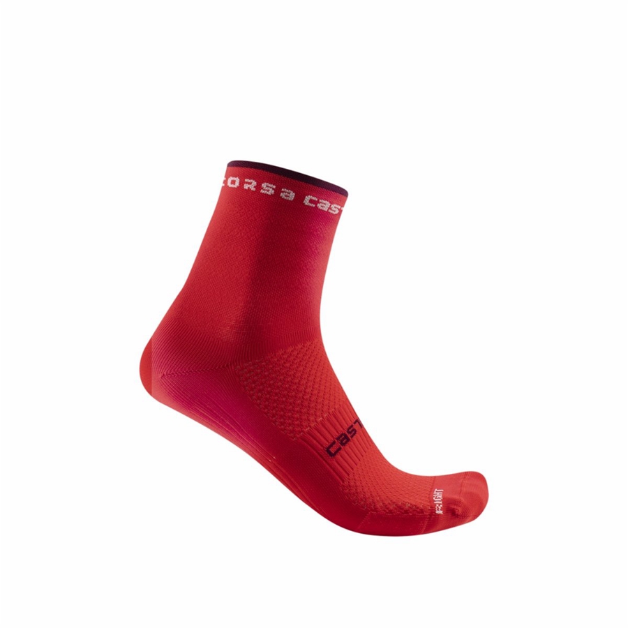 Calcetines Castelli ROSSO CORSA W 11 Mujer Rojas | 5709-BXWMF