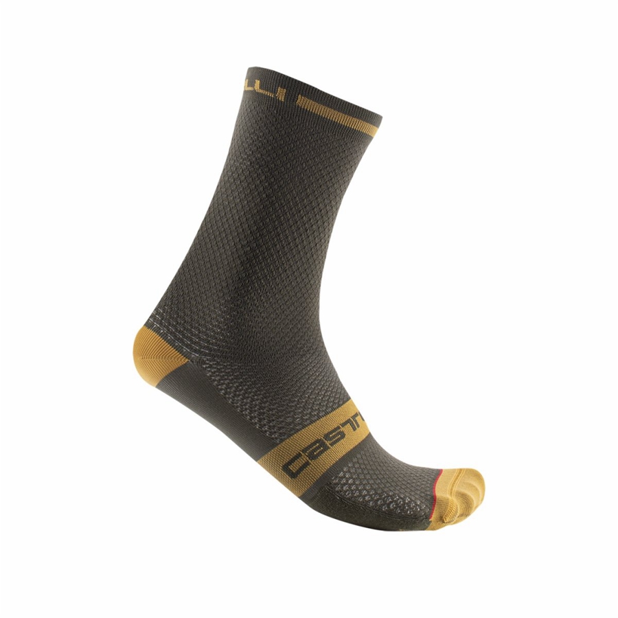 Calcetines Castelli SUPERLEGGERA T 12 Hombre Verde Oscuro | 4836-MSJNB