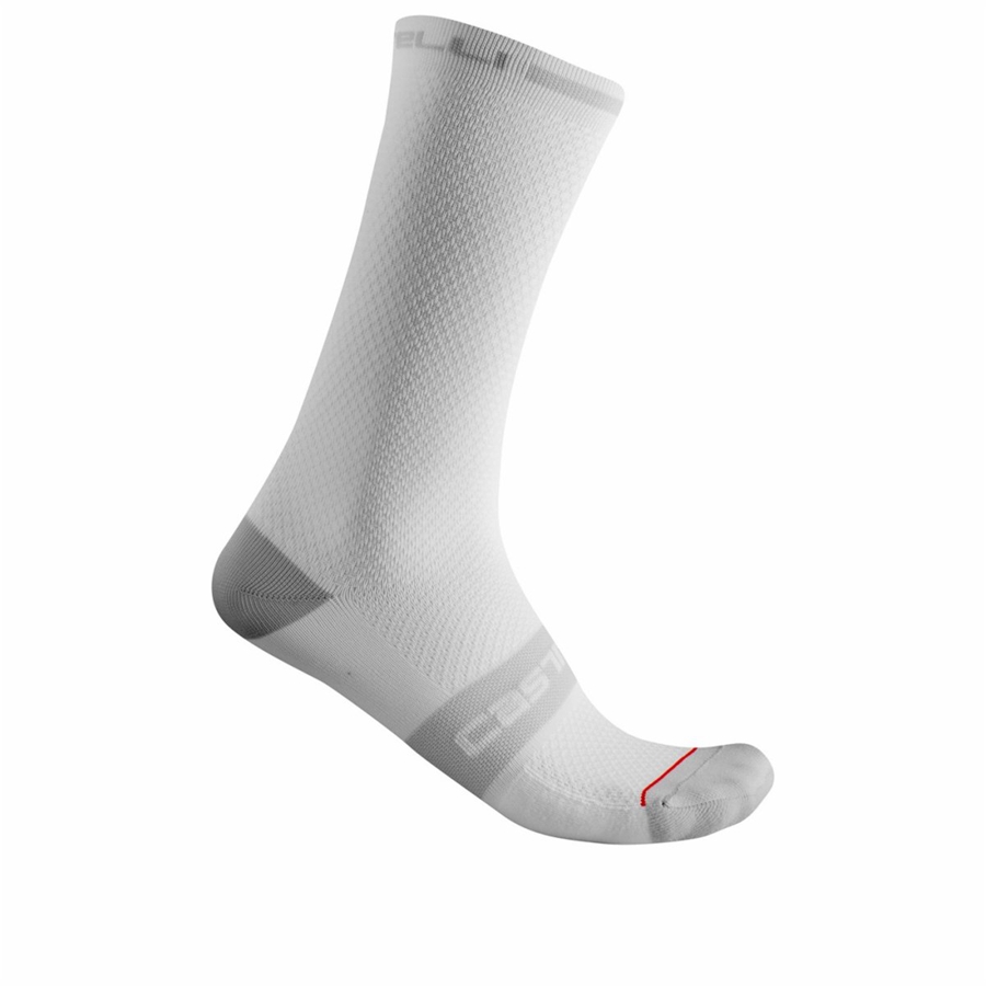 Calcetines Castelli SUPERLEGGERA T 18 Hombre Blancas | 6140-DJYWZ