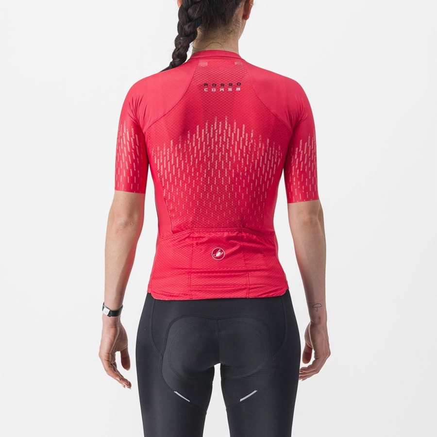 Camiseta Castelli AERO PRO W Mujer Rojas | 9436-NAZFJ