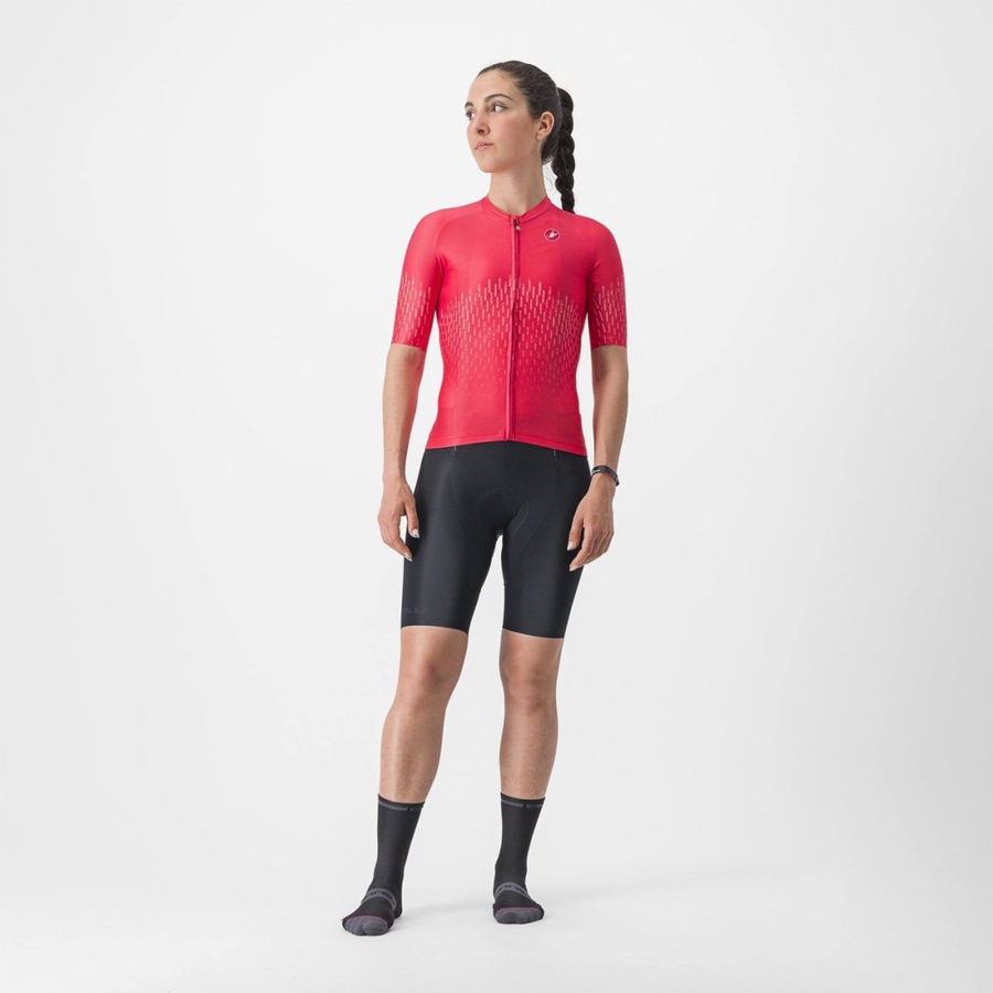 Camiseta Castelli AERO PRO W Mujer Rojas | 9436-NAZFJ