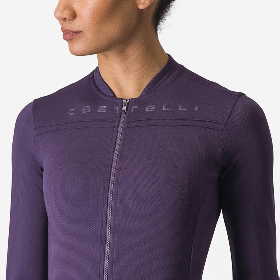 Camiseta Castelli ANIMA 4 LONG SLEEVE Mujer Moradas | 2649-IXARV