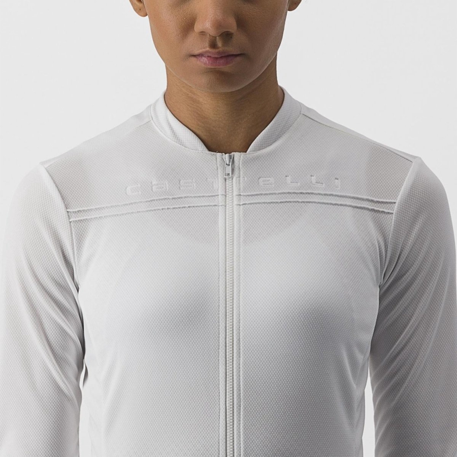 Camiseta Castelli ANIMA 4 LONG SLEEVE Mujer Blancas | 0974-UWCLV