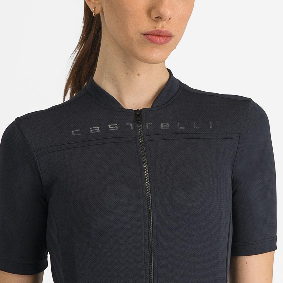 Camiseta Castelli ANIMA 4 Mujer Negras | 9325-PLVIN