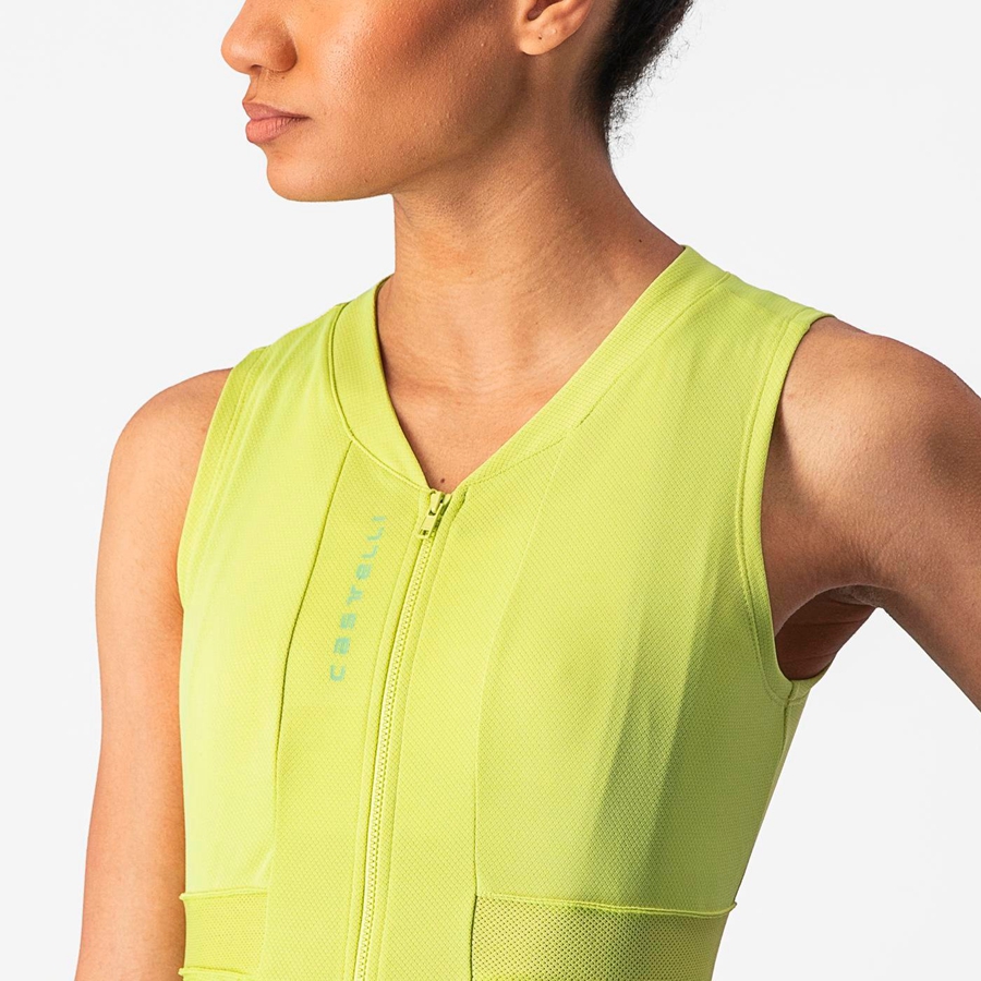 Camiseta Castelli ANIMA 4 SLEEVELESS Mujer Verde Claro | 4571-ZICEX