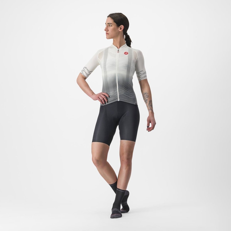 Camiseta Castelli CLIMBER'S 2.0 W Mujer Blancas Verde Oliva | 9568-WXKYP