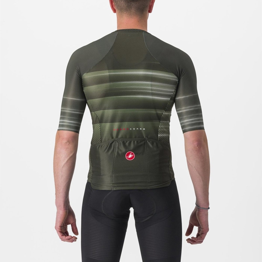 Camiseta Castelli CLIMBER'S 3.0 SL2 Hombre Verde Oscuro | 7892-CXOER