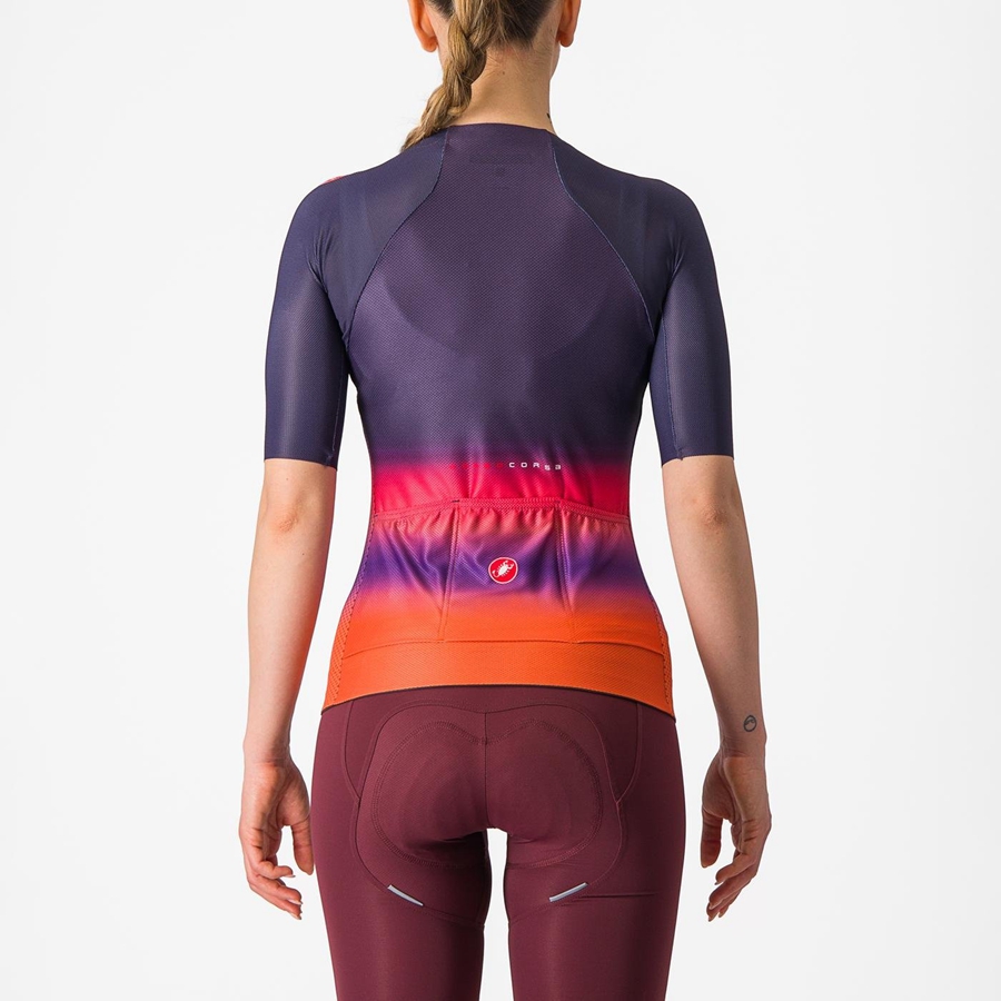 Camiseta Castelli CLIMBER'S 4.0 W Mujer Rosas Naranjas | 6134-BXPLO