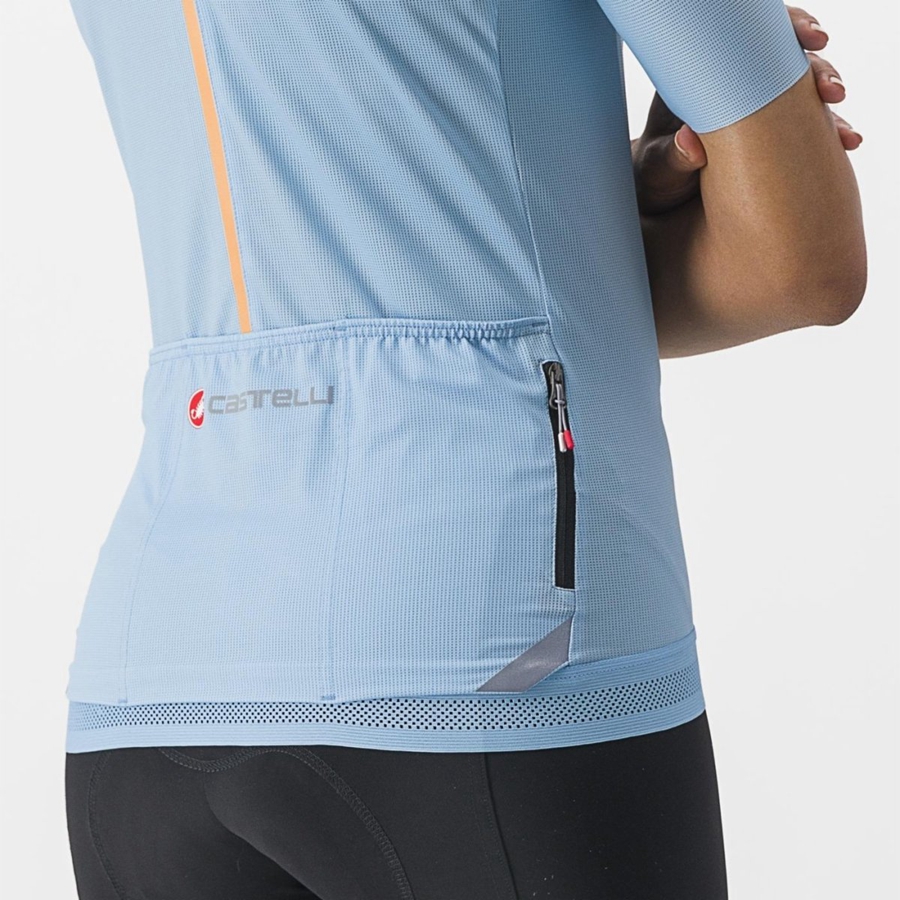 Camiseta Castelli ENDURANCE W Mujer Azules | 6705-PBGLQ