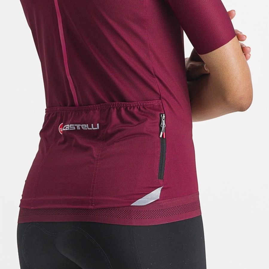 Camiseta Castelli ENDURANCE W Mujer Burdeos | 2960-HUVYX