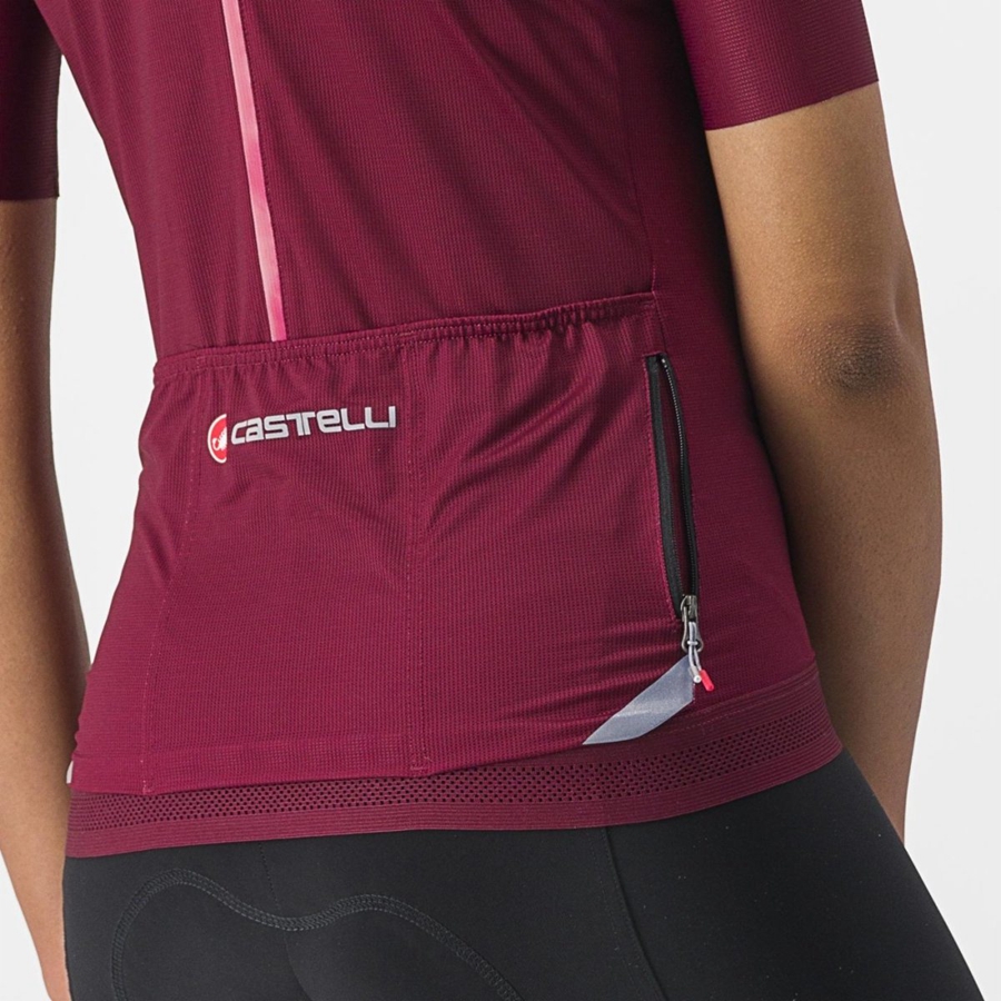 Camiseta Castelli ENDURANCE W Mujer Burdeos | 2960-HUVYX