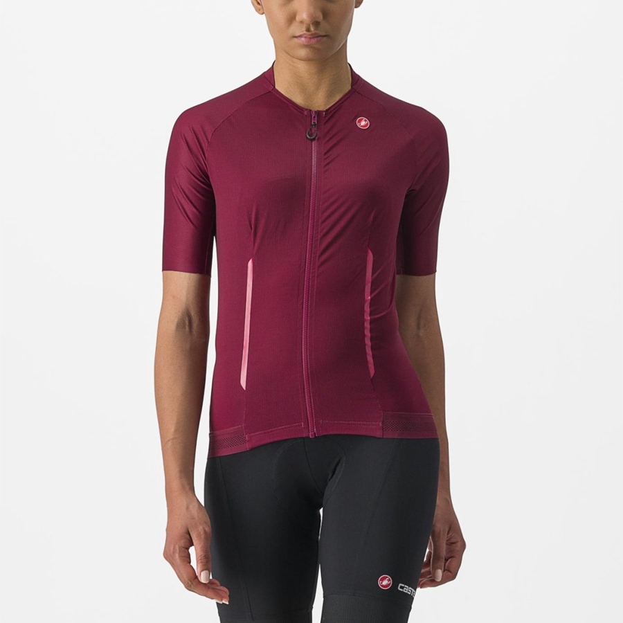 Camiseta Castelli ENDURANCE W Mujer Burdeos | 2960-HUVYX