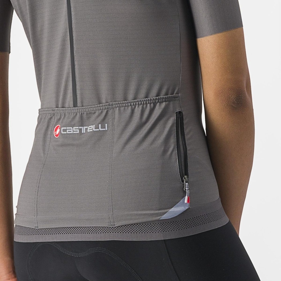 Camiseta Castelli ENDURANCE W Mujer Gris | 3852-UKTCQ