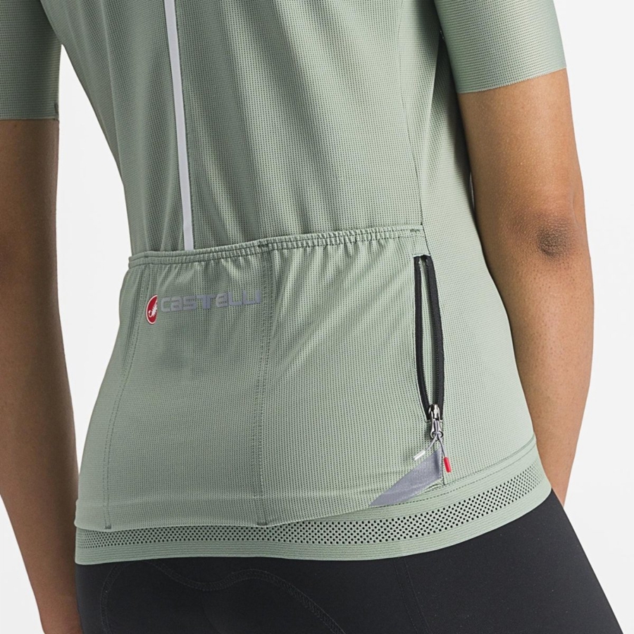 Camiseta Castelli ENDURANCE W Mujer Verde | 1849-NVCBY