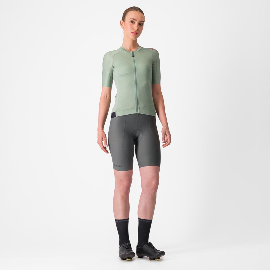 Camiseta Castelli ESPRESSO W Mujer Verde Verde Oscuro | 7290-VUQGI