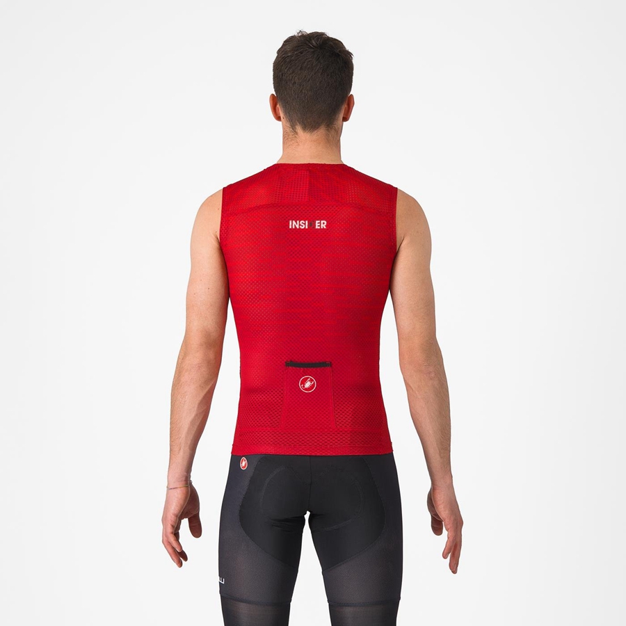 Camiseta Castelli INSIDER SLEEVELESS Hombre Rojas Oscuro | 8721-EOYHZ