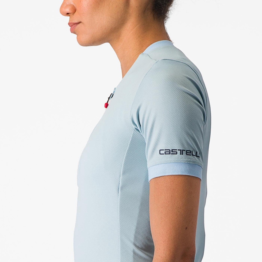 Camiseta Castelli LIBERA Mujer Azules | 7235-KWUBA