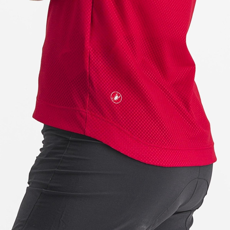 Camiseta Castelli TRAIL TECH 2 W TEE Mujer Rojas Oscuro | 2184-VYAMK