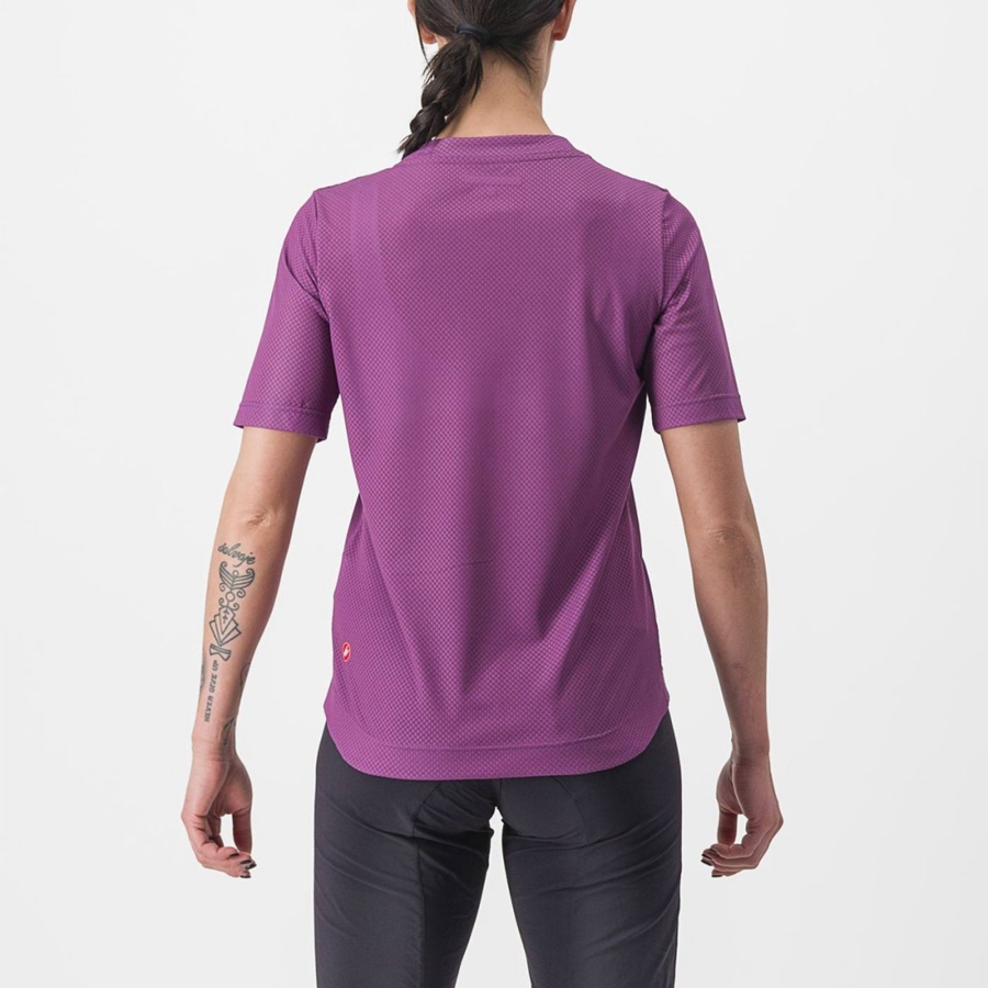 Camiseta Castelli TRAIL TECH 2 W TEE Mujer Moradas | 5976-KHLYU