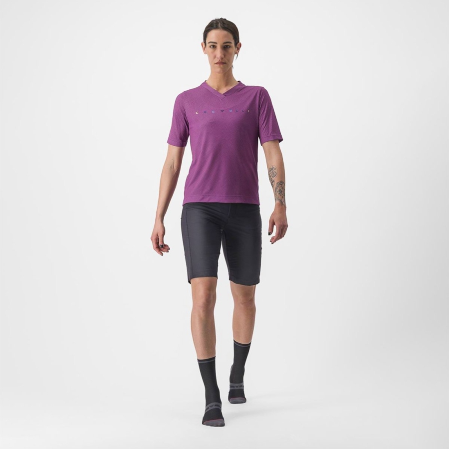 Camiseta Castelli TRAIL TECH 2 W TEE Mujer Moradas | 5976-KHLYU