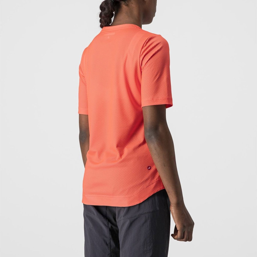 Camiseta Castelli TRAIL TECH W TEE Mujer Coral | 7841-GYDMN