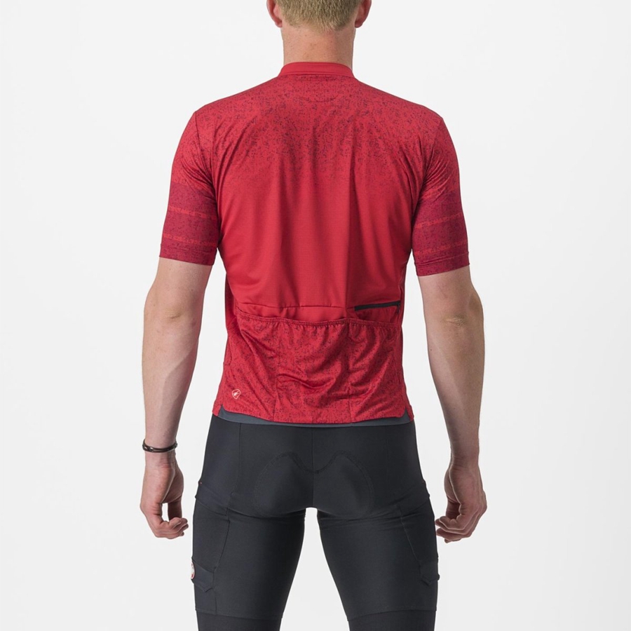 Camiseta Castelli UNLIMITED TERRA Hombre Rojas Oscuro | 7190-NGDCX