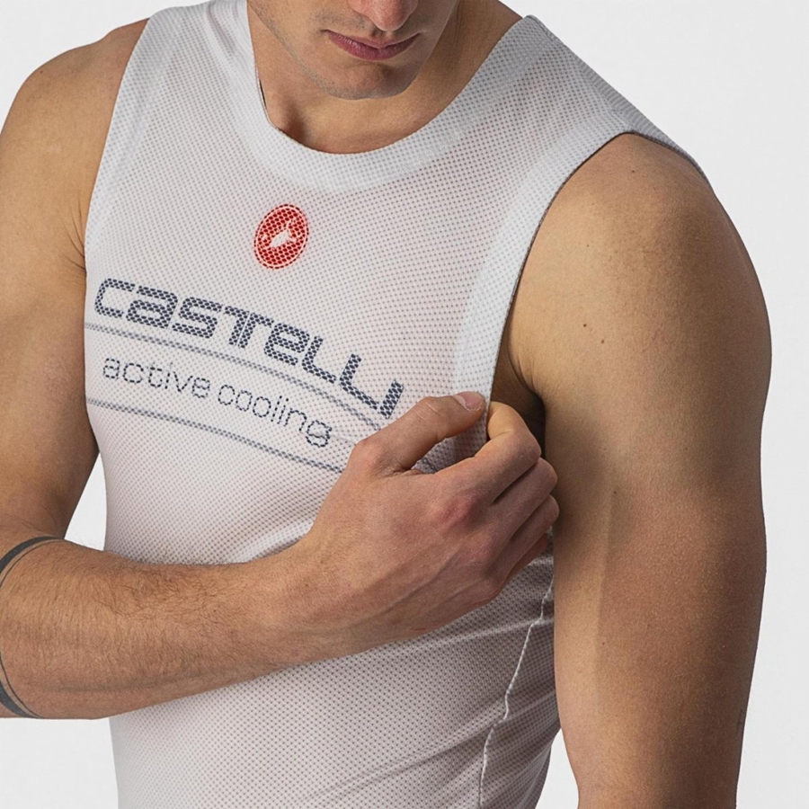 Capa Base Castelli ACTIVE COOLING SLEEVELESS Hombre Plateadas Gris | 5186-HQYZN