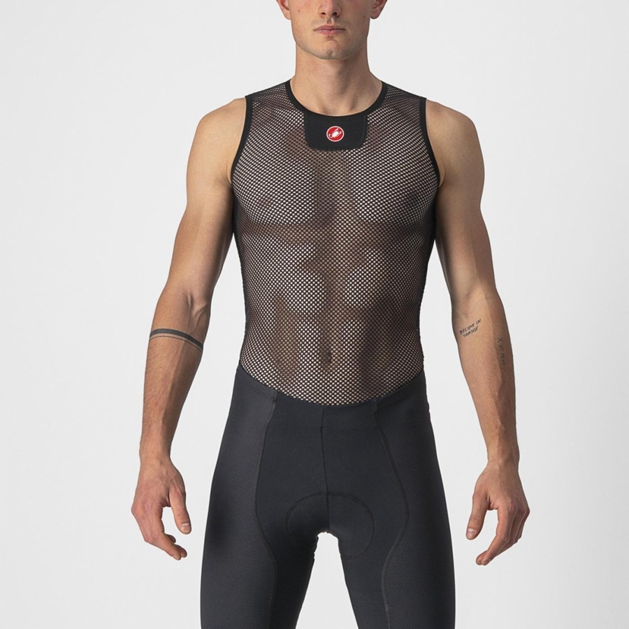 Capa Base Castelli CORE MESH 3 SLEEVELESS Hombre Negras | 8430-OPDJL