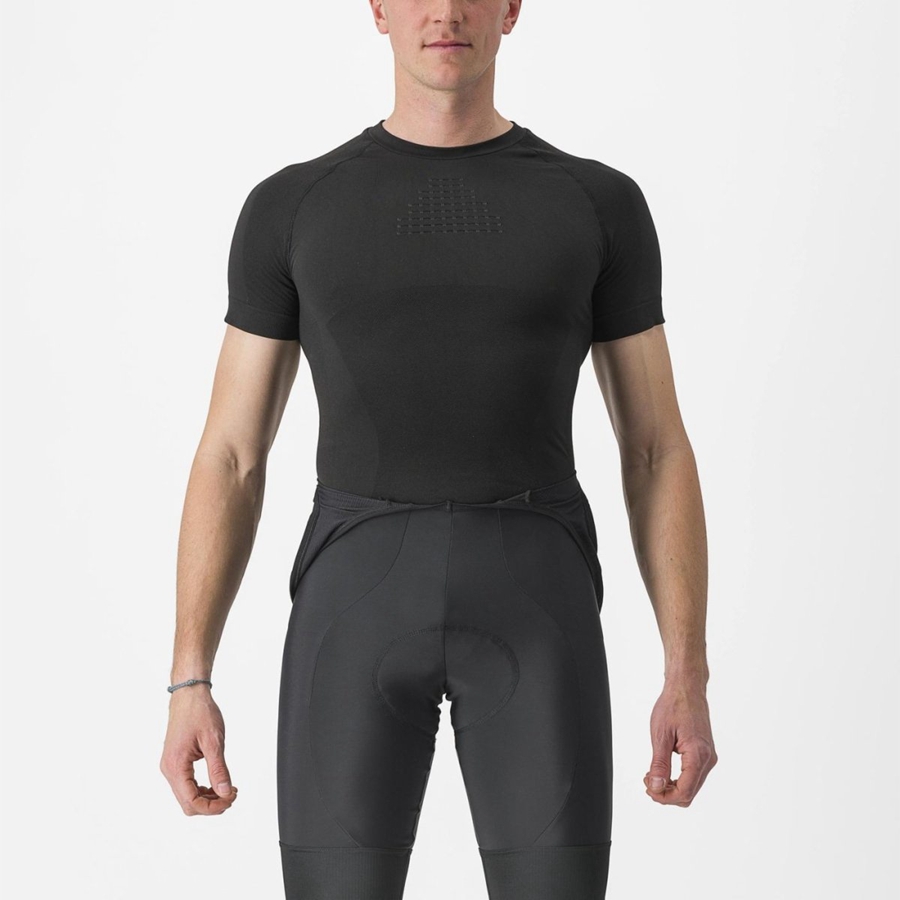 Capa Base Castelli CORE SEAMLESS SS Hombre Negras | 6081-IYLMP